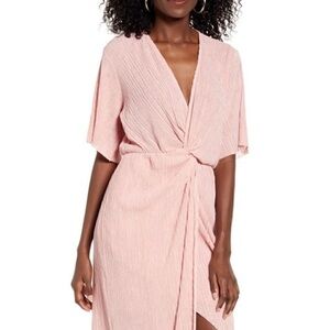 All in Favor Blush Midi Dress